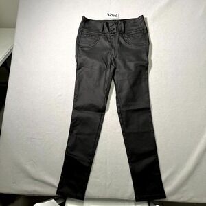 Tissini Crea Tu Mundo Pants Womens 31W Black Button Fly 5 Pockets Straight Leg